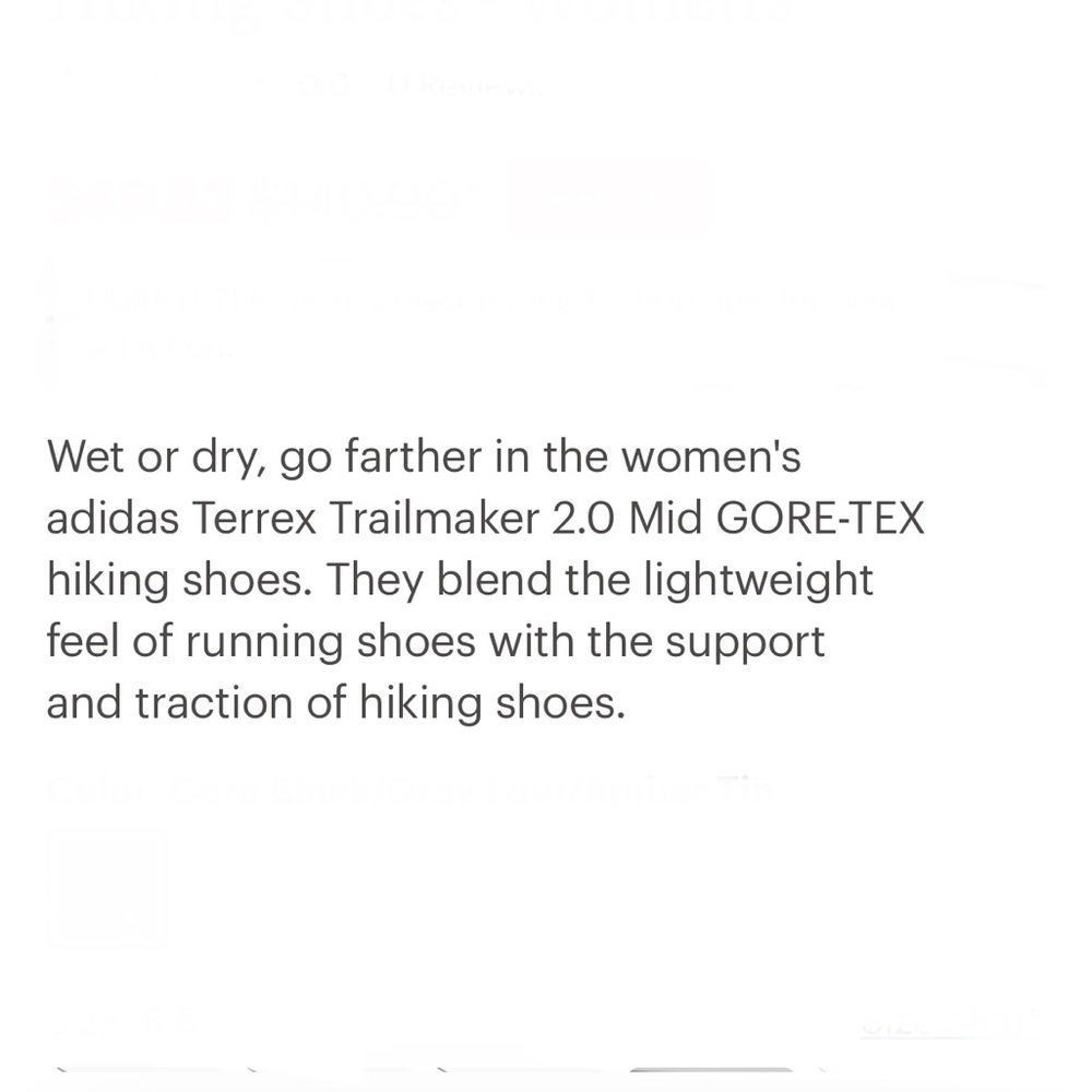 adidas Terrex Trail Mid Hiking Shoes in Black and Gray - Picture 7 of 14